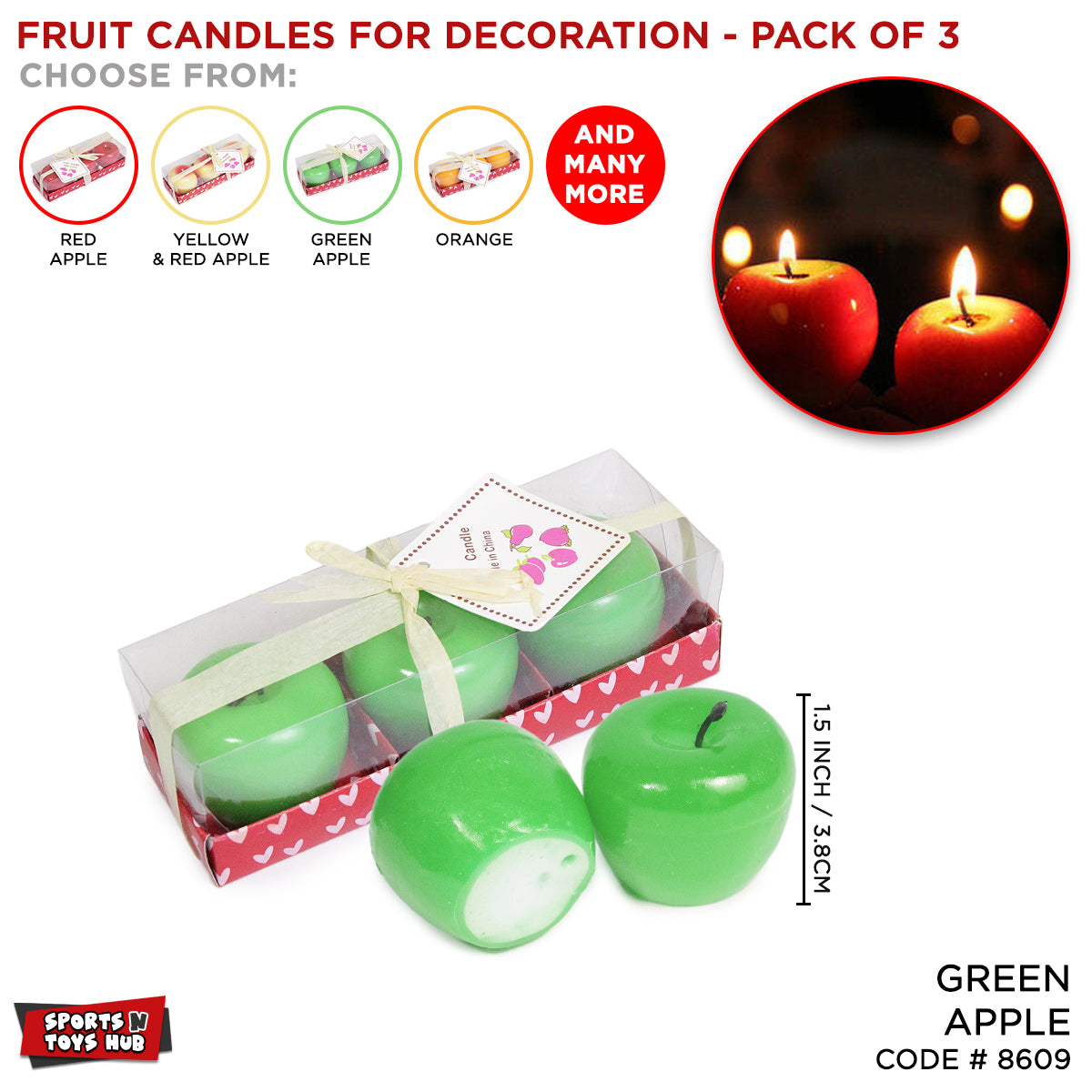 Fruits Shape Candle Collection