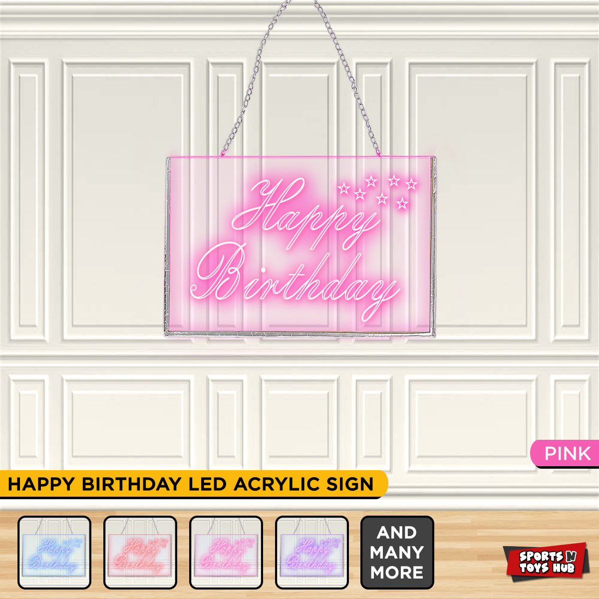 Happy Birthday LED Acrylic Neon Sign For Party Decoration