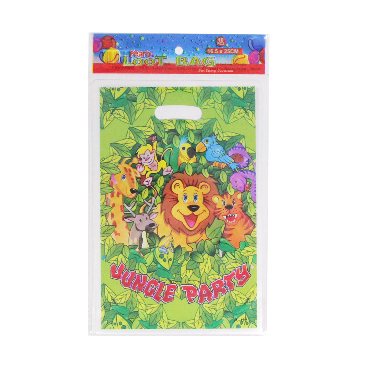 Jungle Party Theme Goodies Gift Bags - 10 Pcs