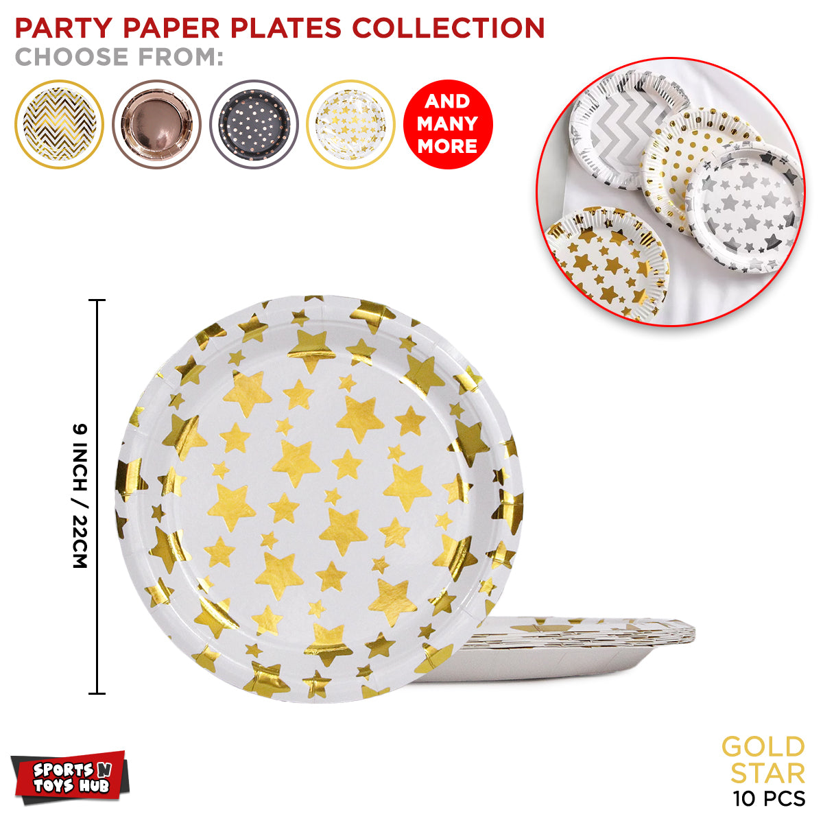 Disposable Printed Star & Unicorn Plates Collection
