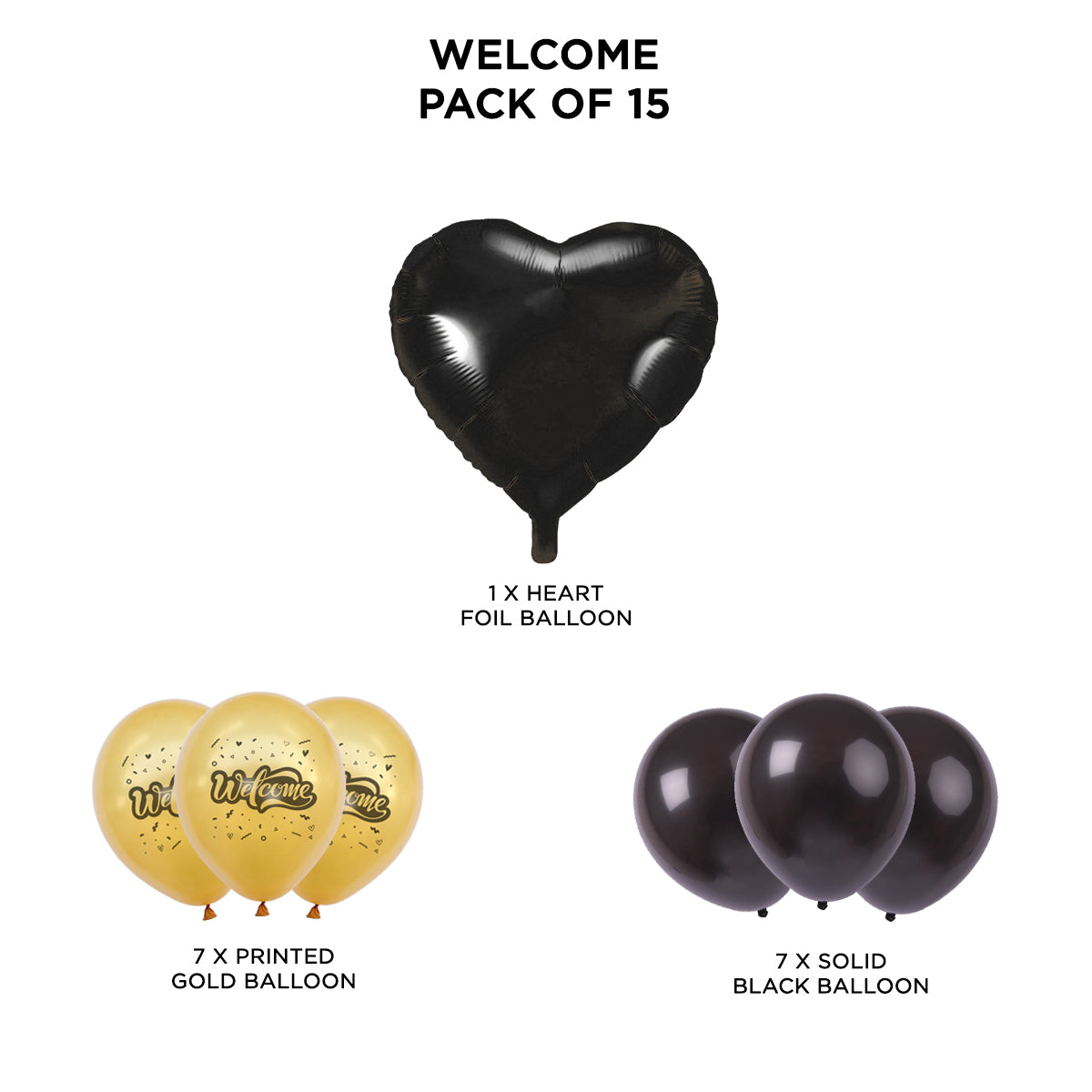 Welcome Printed Balloons Bouquet Collection