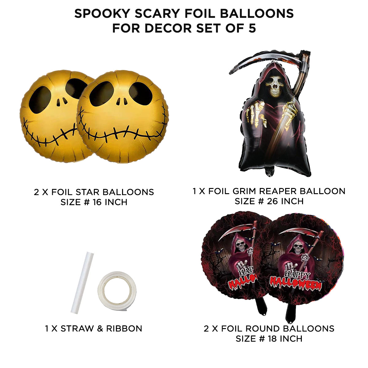 Grim Reaper Foil Balloon Set