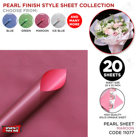Double Sided Pearl Finish Flower Bouquet Wrapping Sheets For Fresh Flowers, Gift Packaging, Florist Supplies & Event Decorations