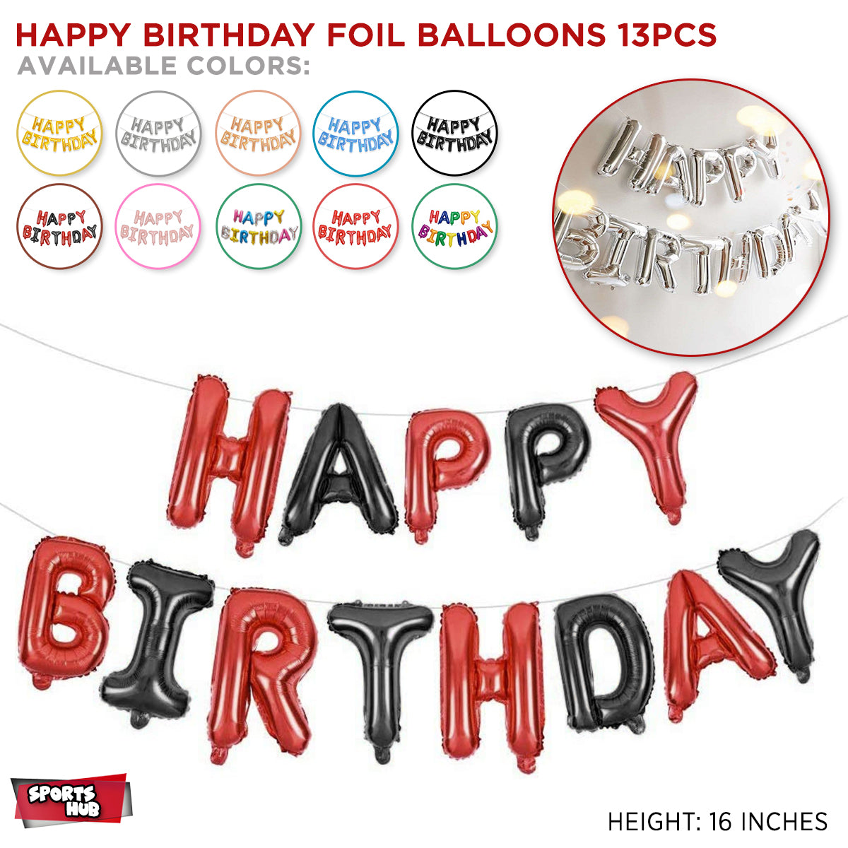 Happy Birthday Foil Banner Balloons