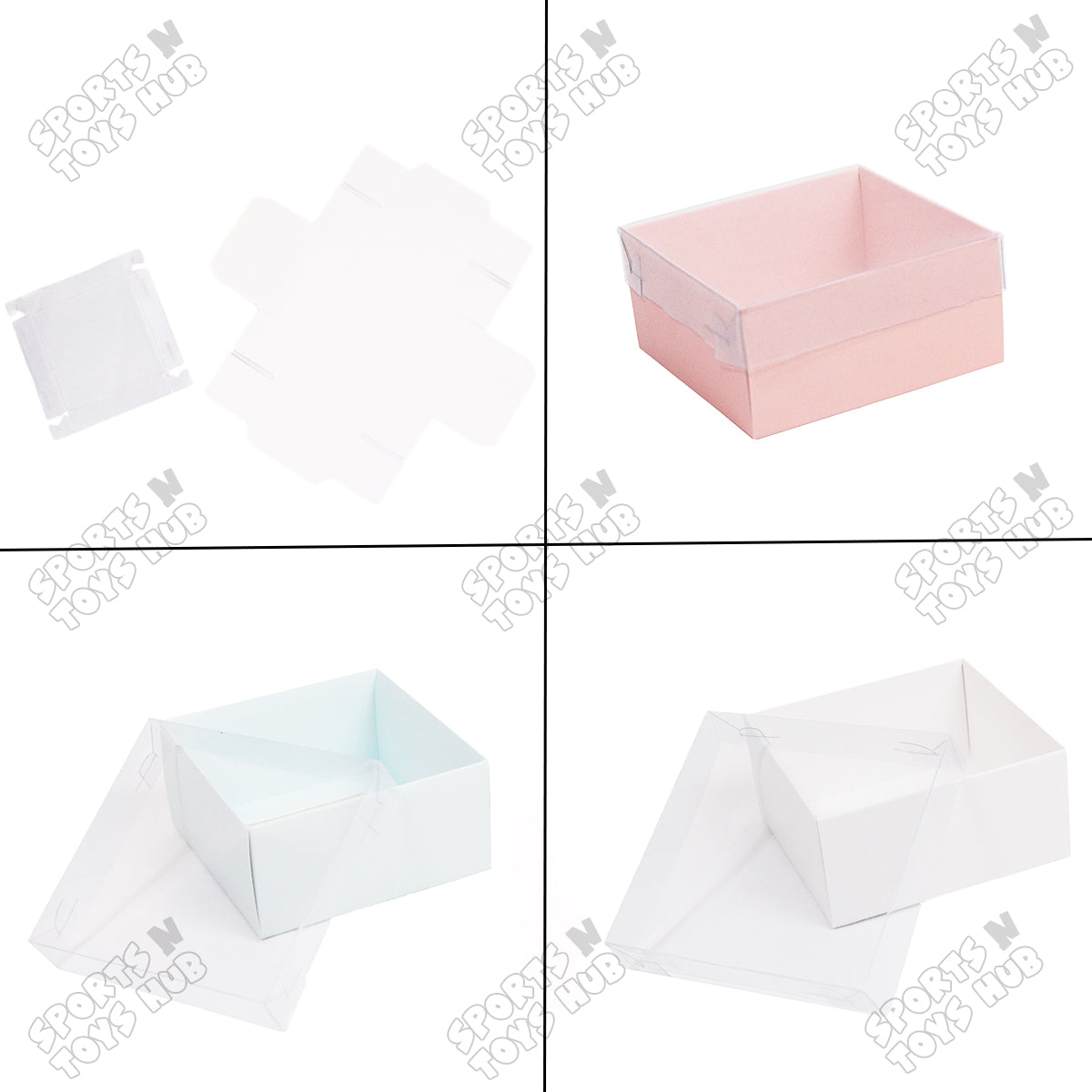 Clear Lid Box 4x4x2 Inch - Pack Of 10