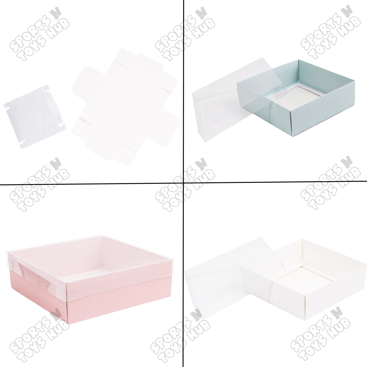 Clear Lid Box 6x6x2 Inch - Pack Of 10