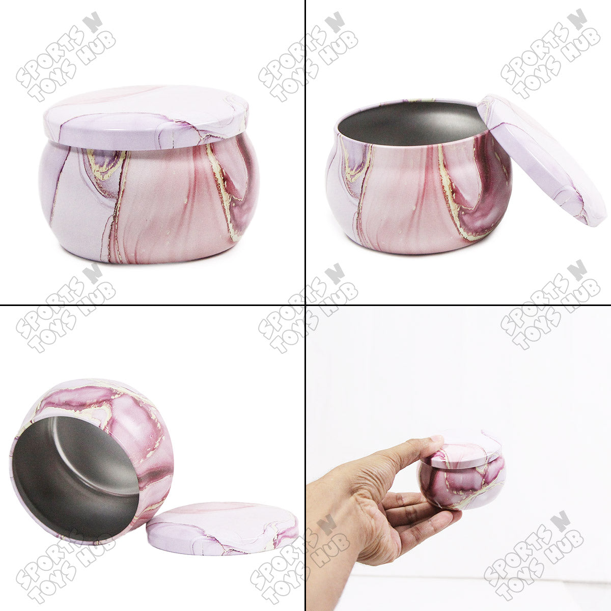 Tin Marble Pattern Multipurpose Box