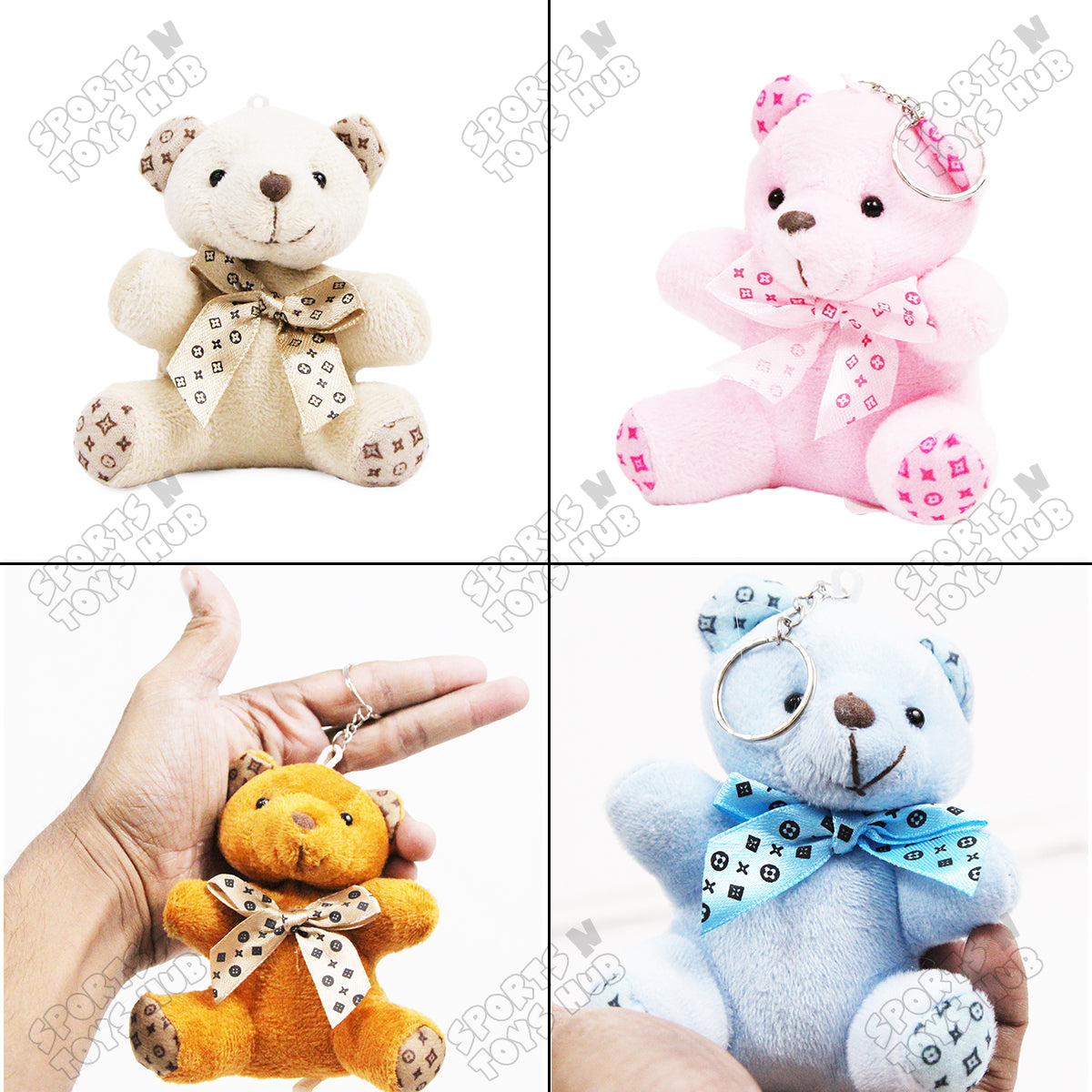 Teddy Bear Stuff Toys Keychain - Pink