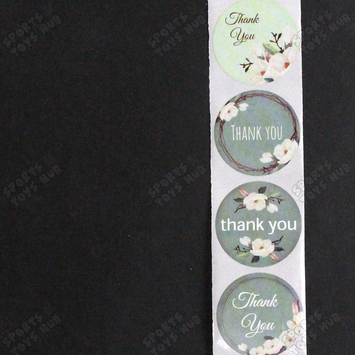Thank You Floral Grace Stickers Roll - 500 PCS