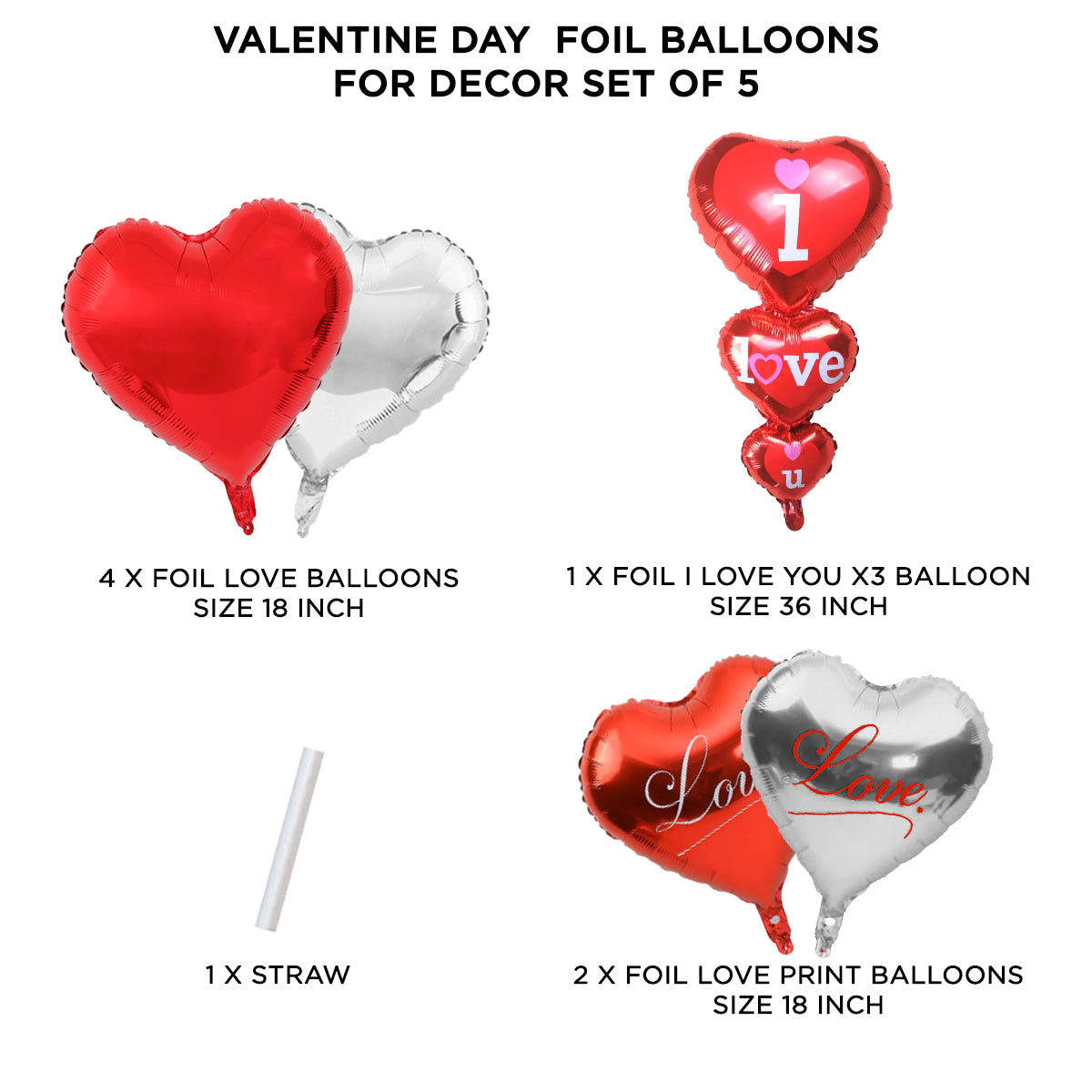 I Love U With Printed Heart