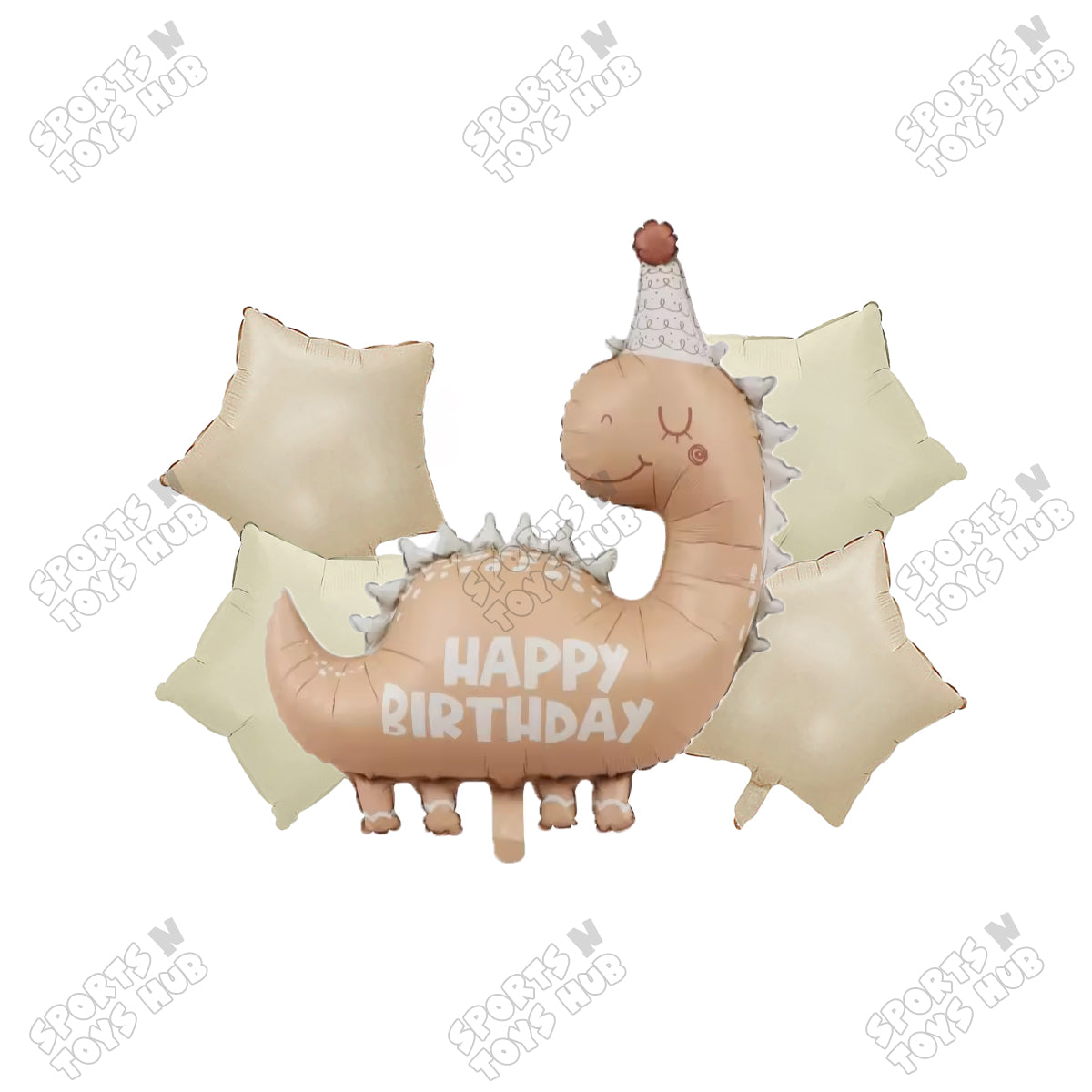 Pastel Matte Dino Pack Of 5 Foil Balloon Set