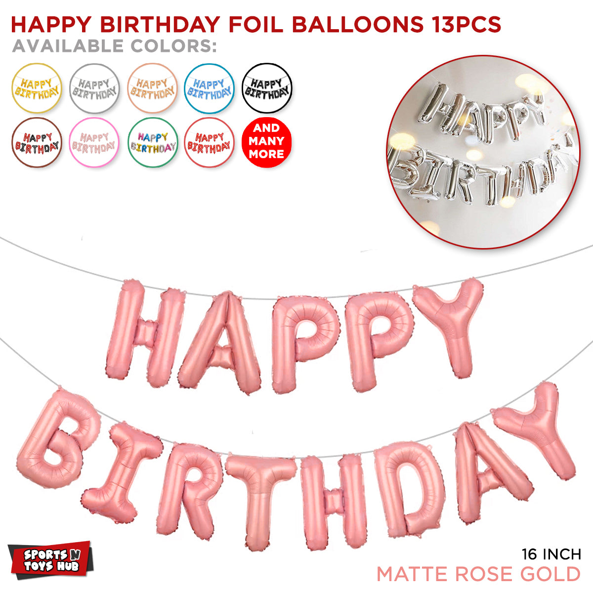 Happy Birthday Foil Banner Balloons