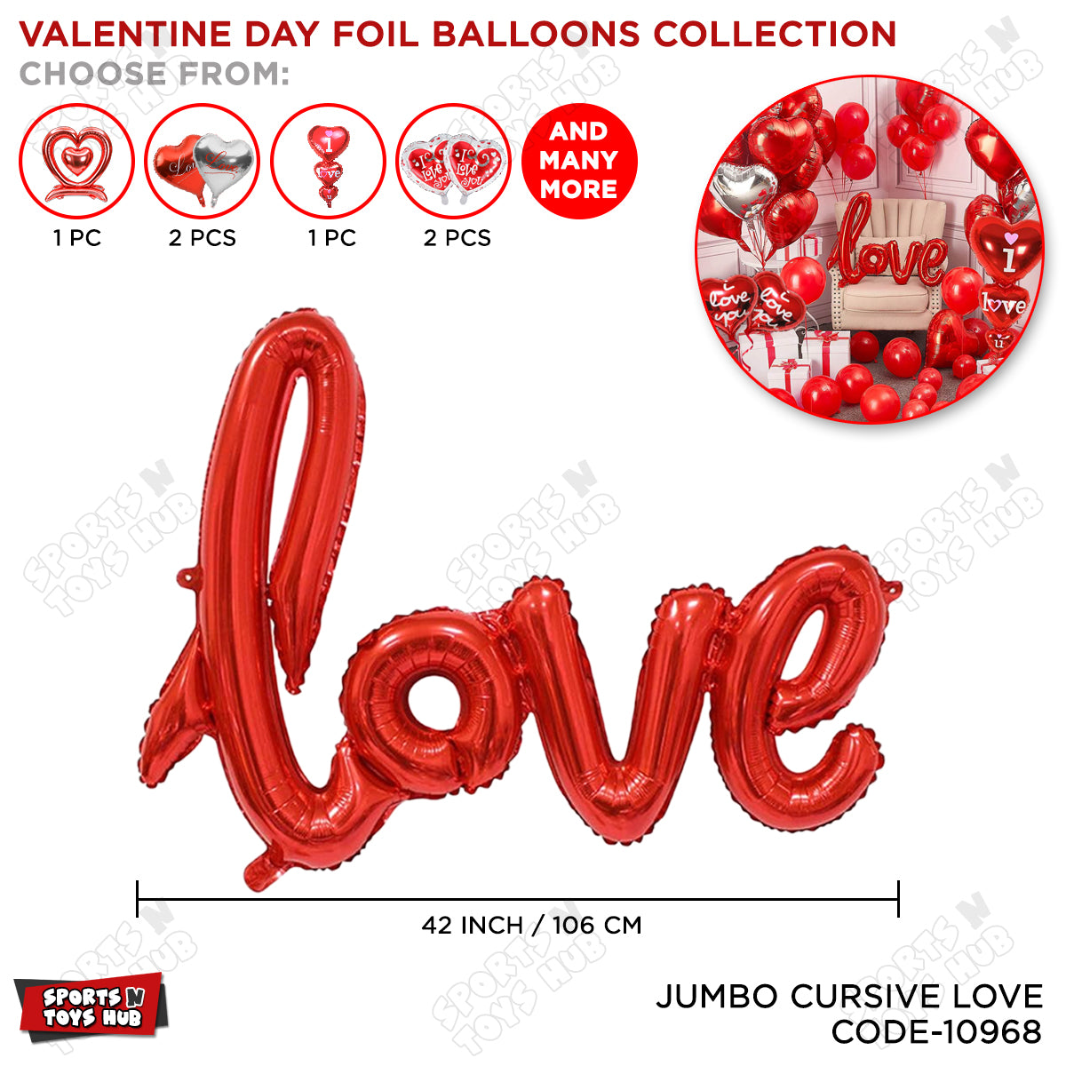 Love Cursive Foil Letter Collection