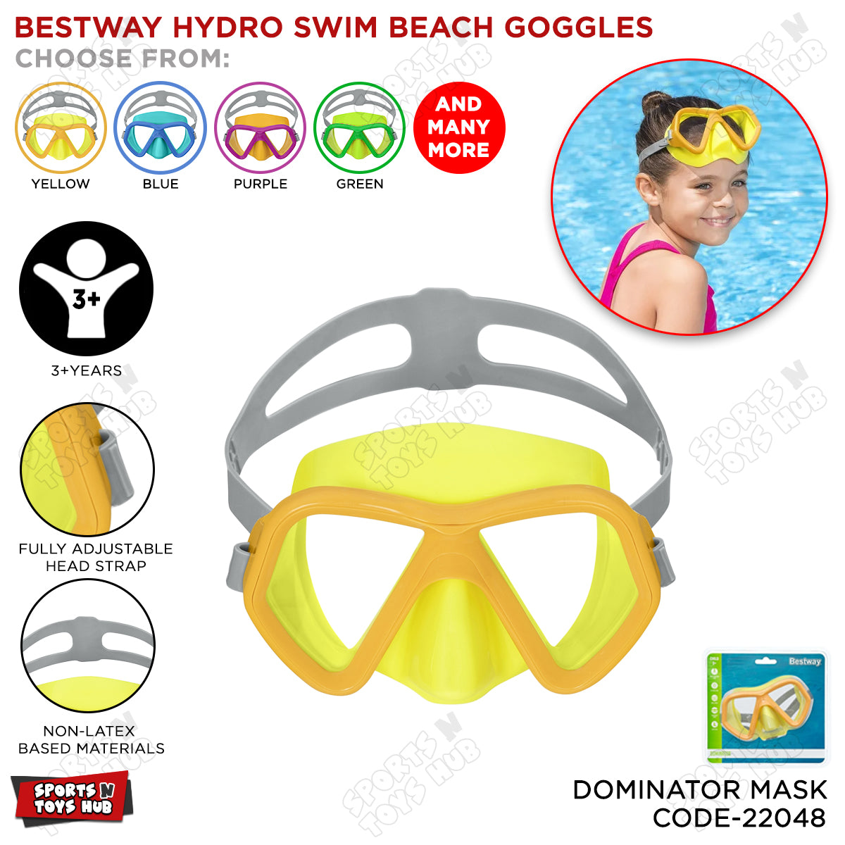 Bestway Professional Sports Swimming Goggles - 22048