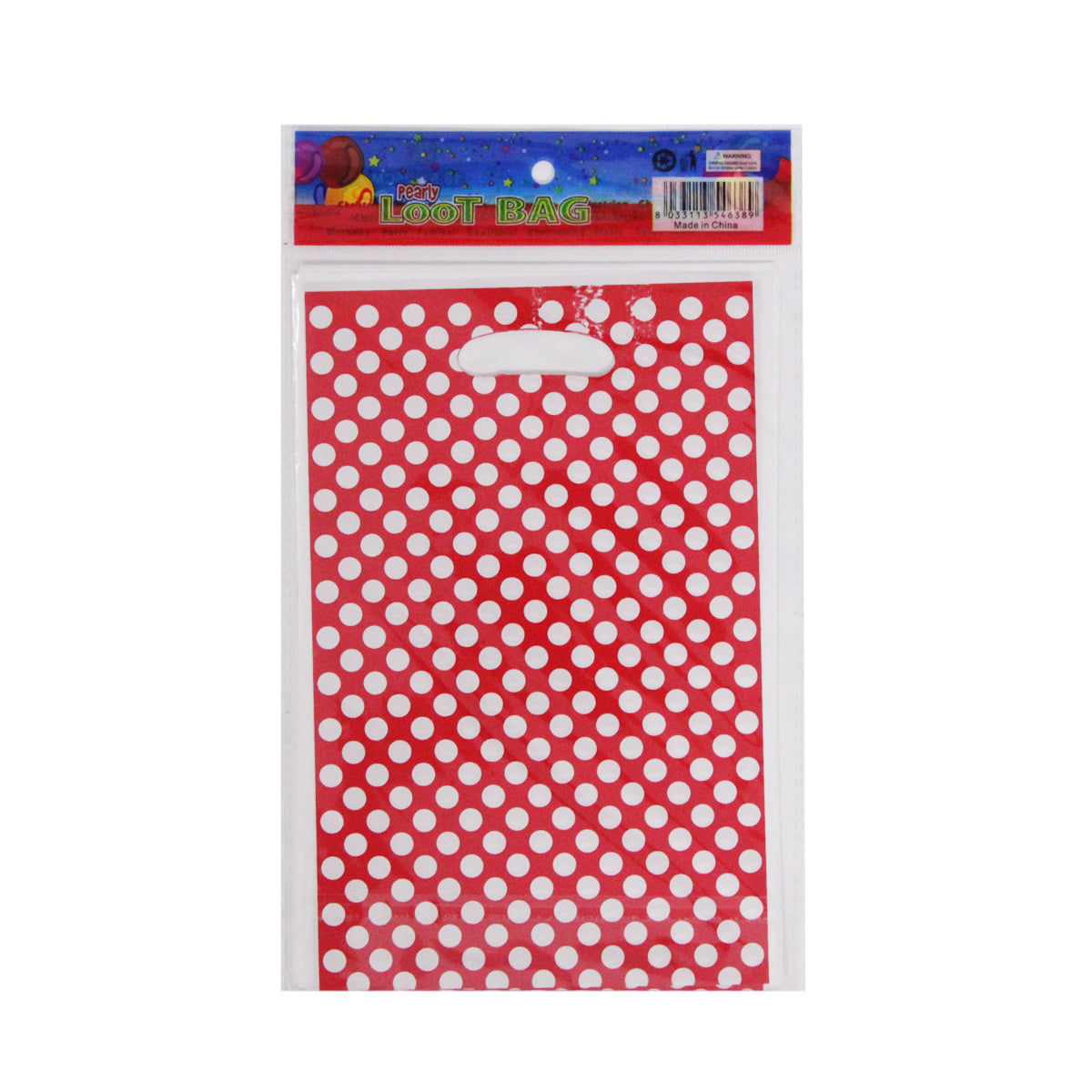 Polka Dot Goodies Gift Bags - 10 Pcs - Red