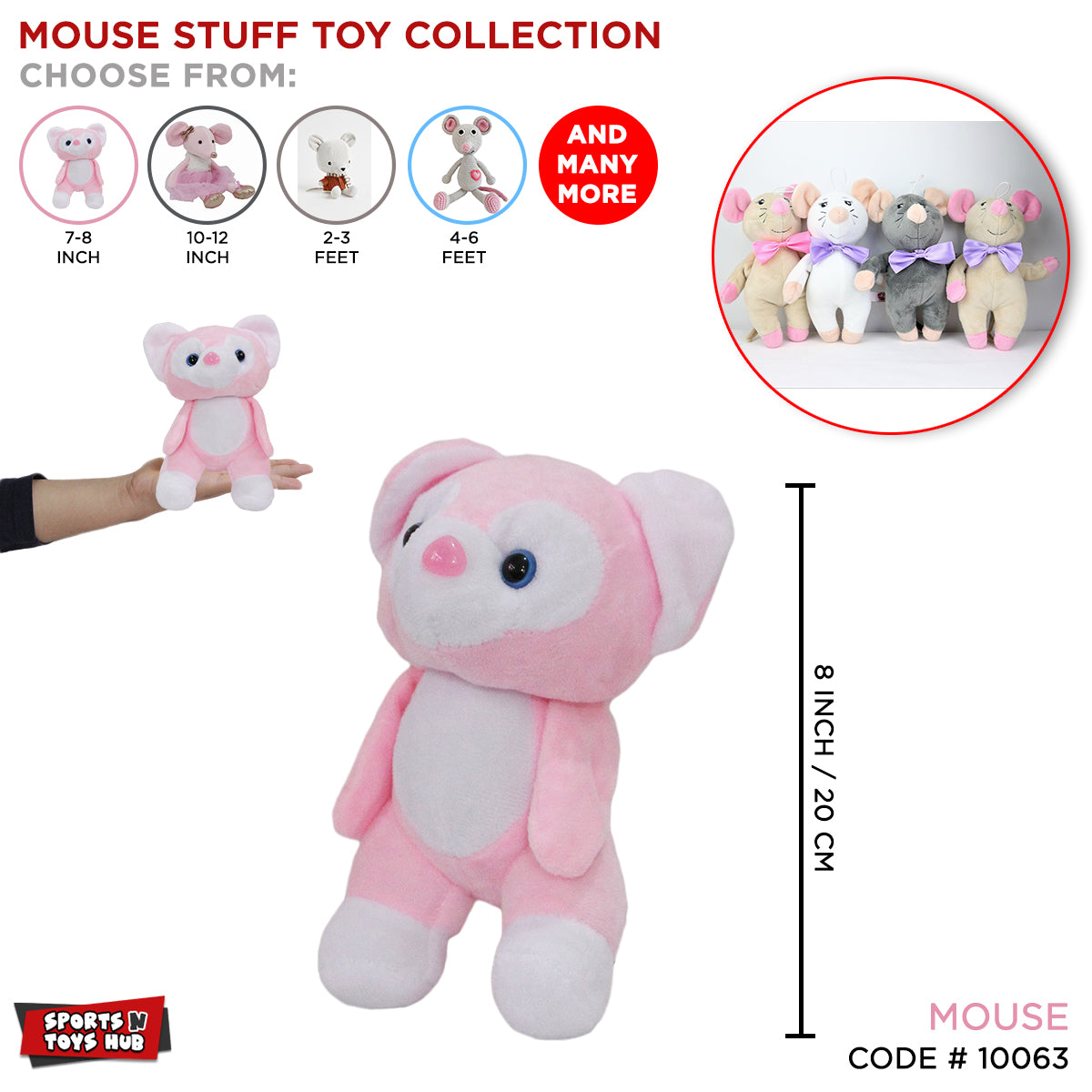 Mouse Shape Cartoon Character Stuffed Toys