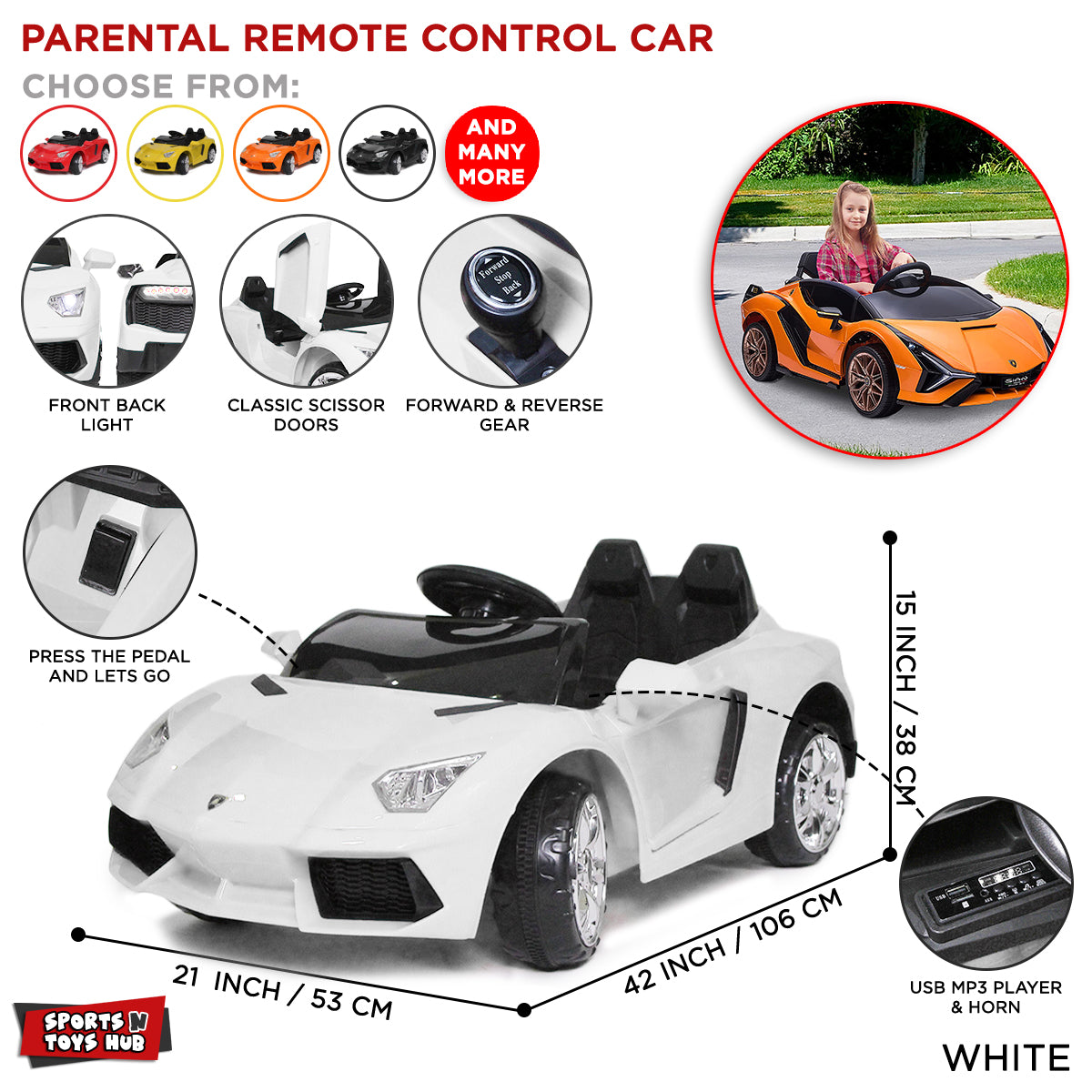 Lamborghini Parental Remote Control Car