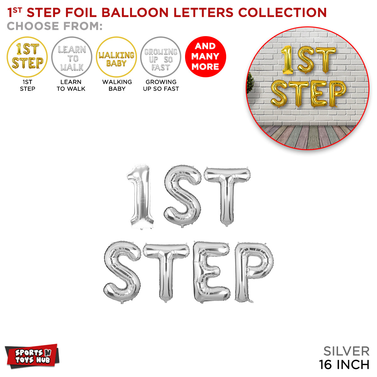 First Step Silver Foil Letter Collection
