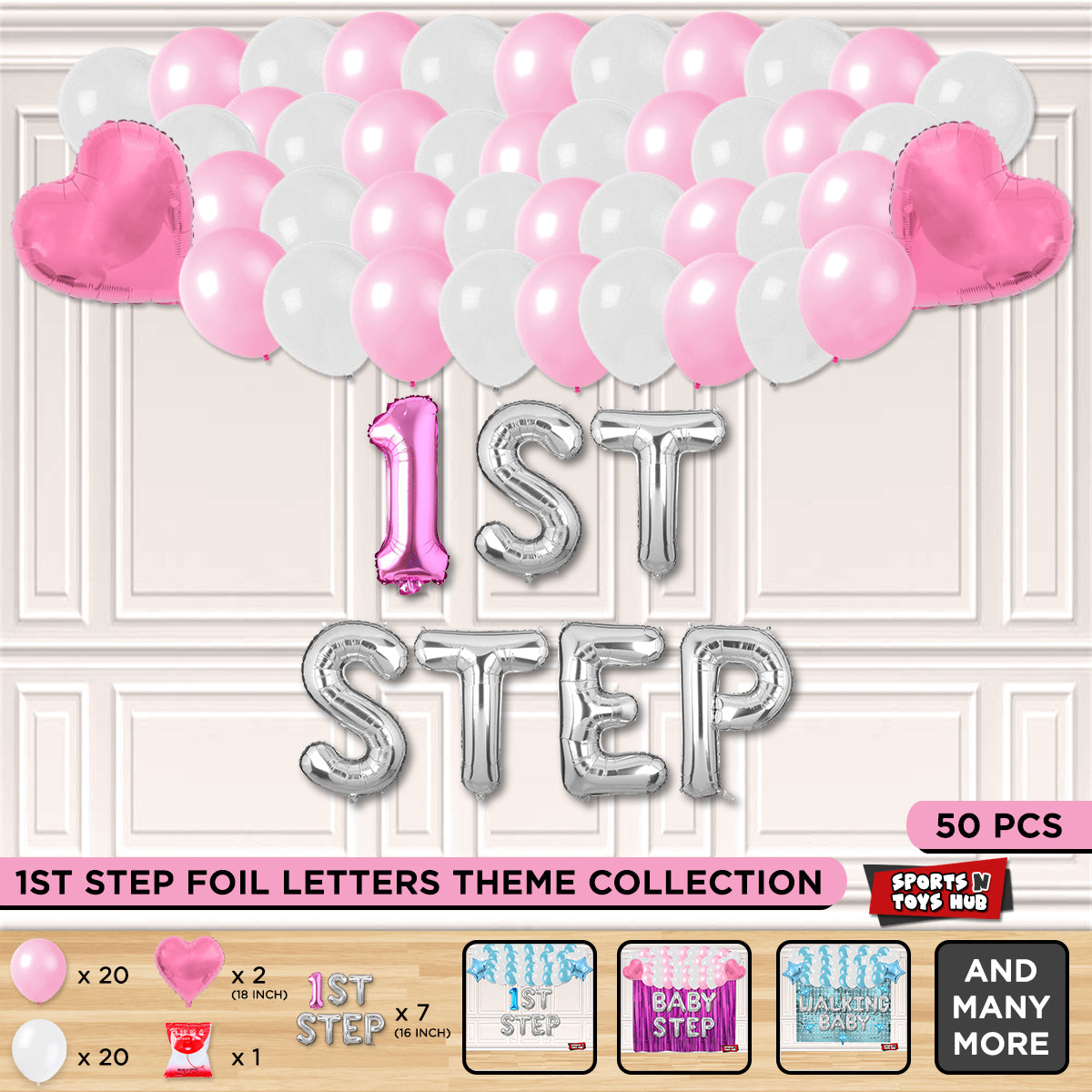 1st Step Foil Letter Theme Without Curtain