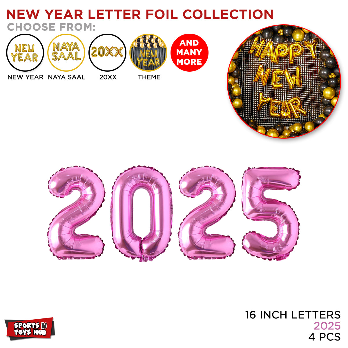 Happy New Year Foil Number Collection