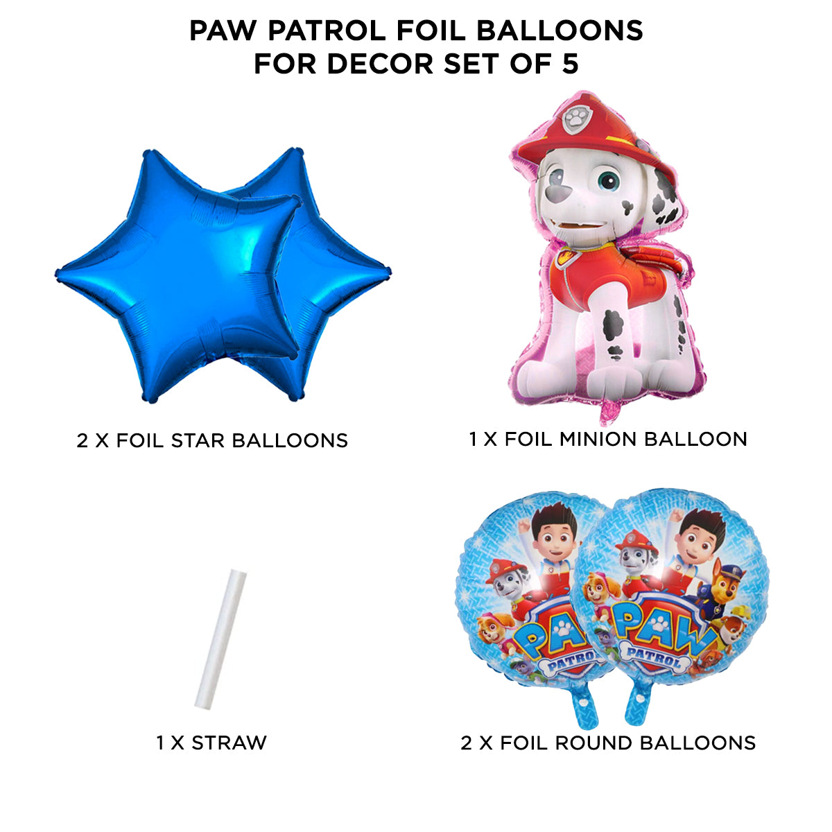 P@w P@trol Foil Balloon Set
