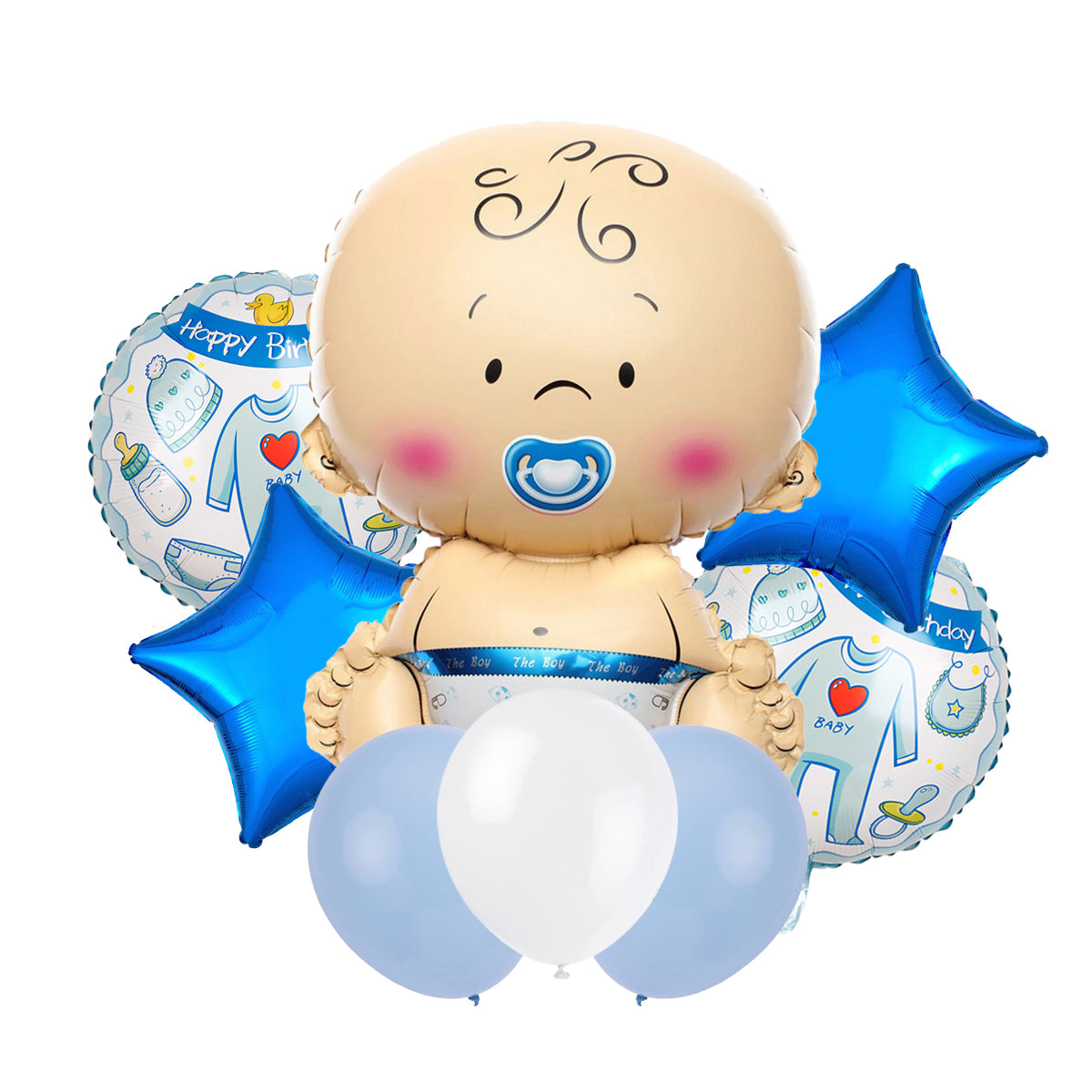Baby Boy Foil Balloon Set - 8 Pcs