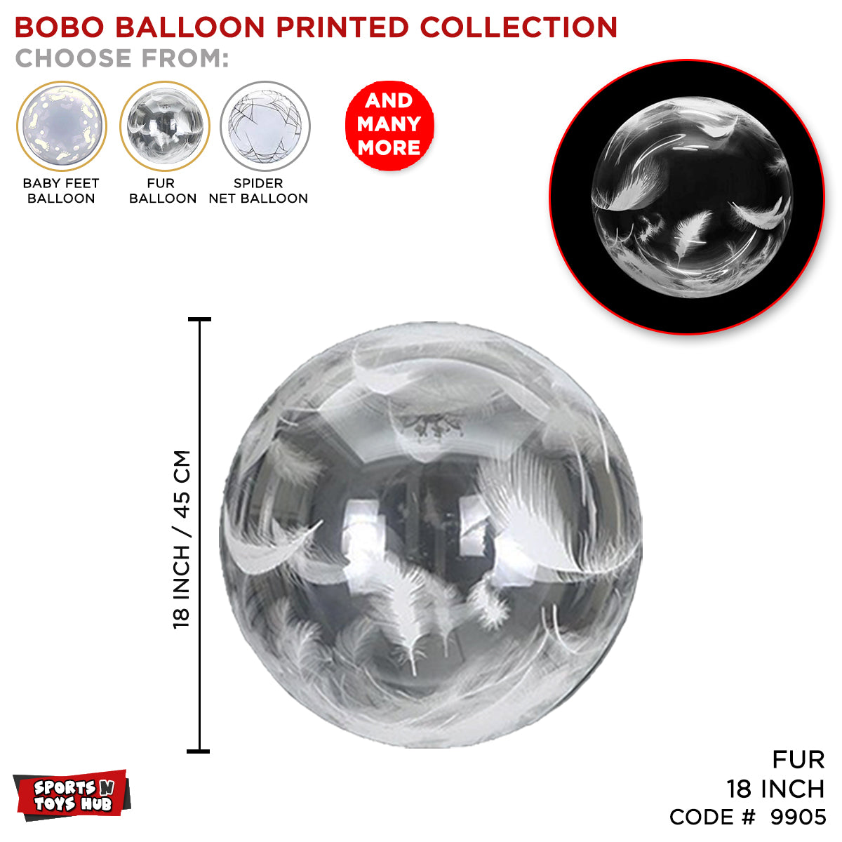 Bobo Printed Fur Balloons