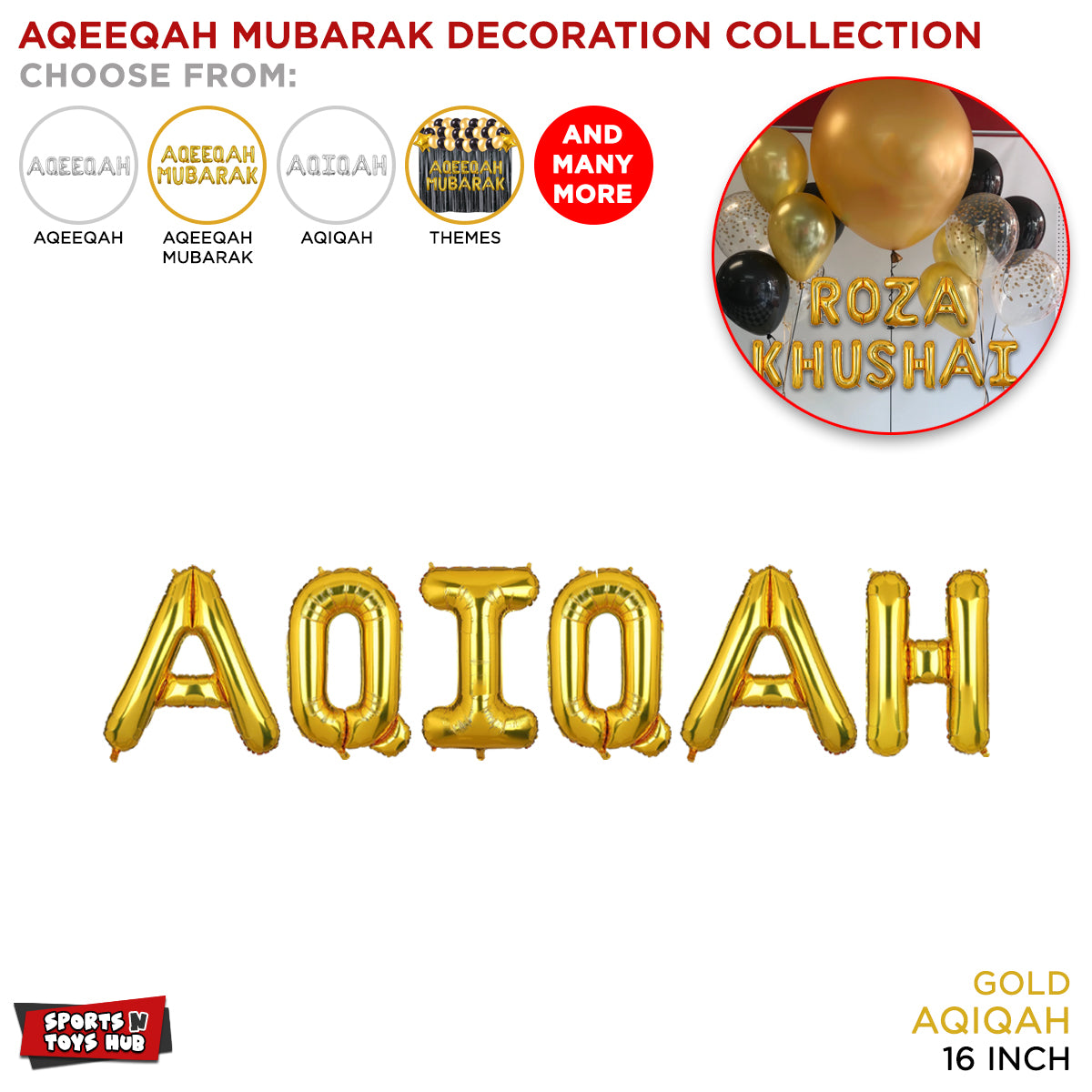 Aqiqah Foil Letter Collection