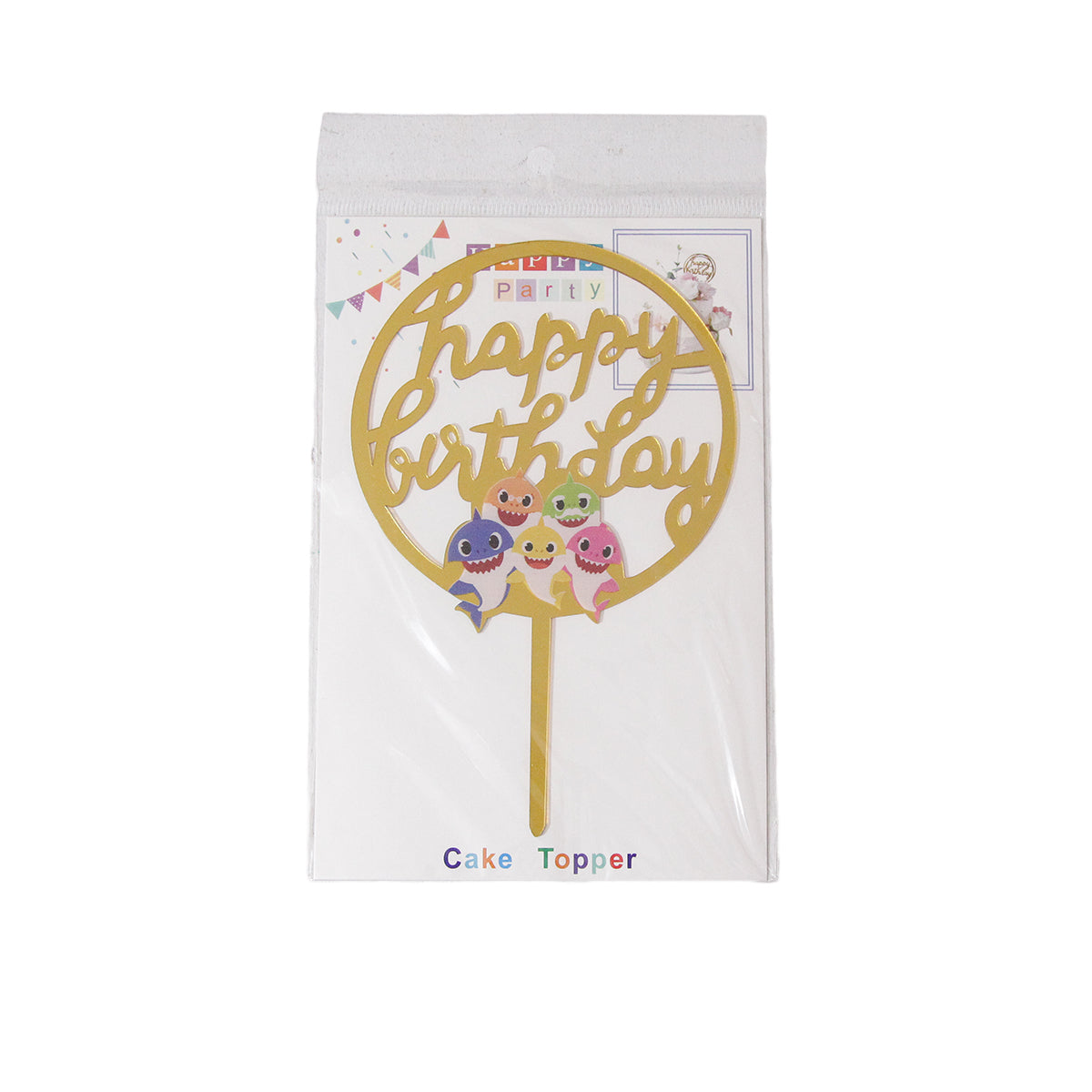 Cartoon Character HBD Baby Shark Cake Topper