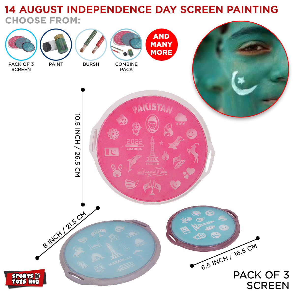 Face Painting Stencil - Pack Of 3