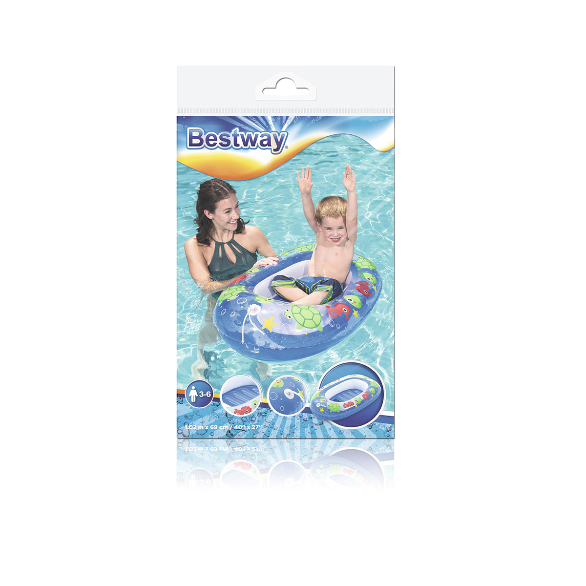 Bestway Inflatable Kiddie Raft Baby Boat Watercraft Inflatable Swim Boat - 34037