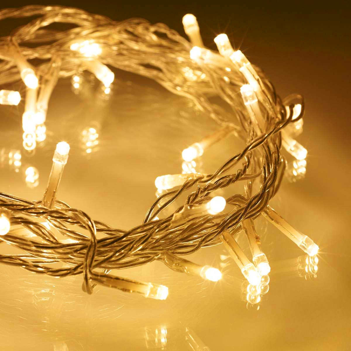 30 LEDs Warm White Lights Battery Operated