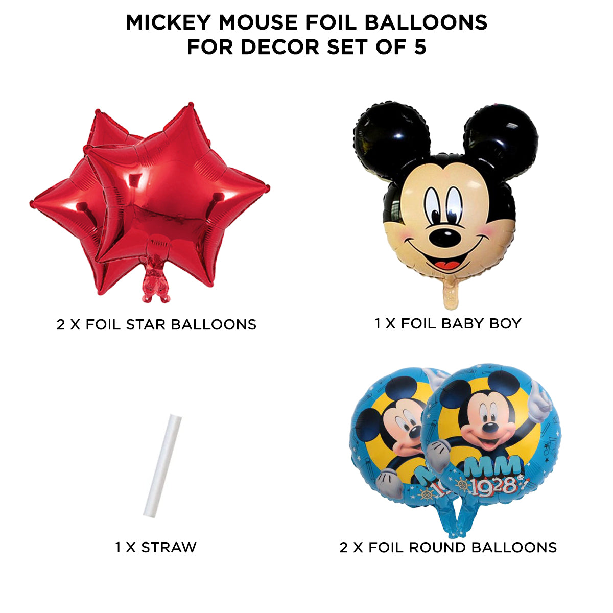 M-i-c-ky Foil Balloon Set