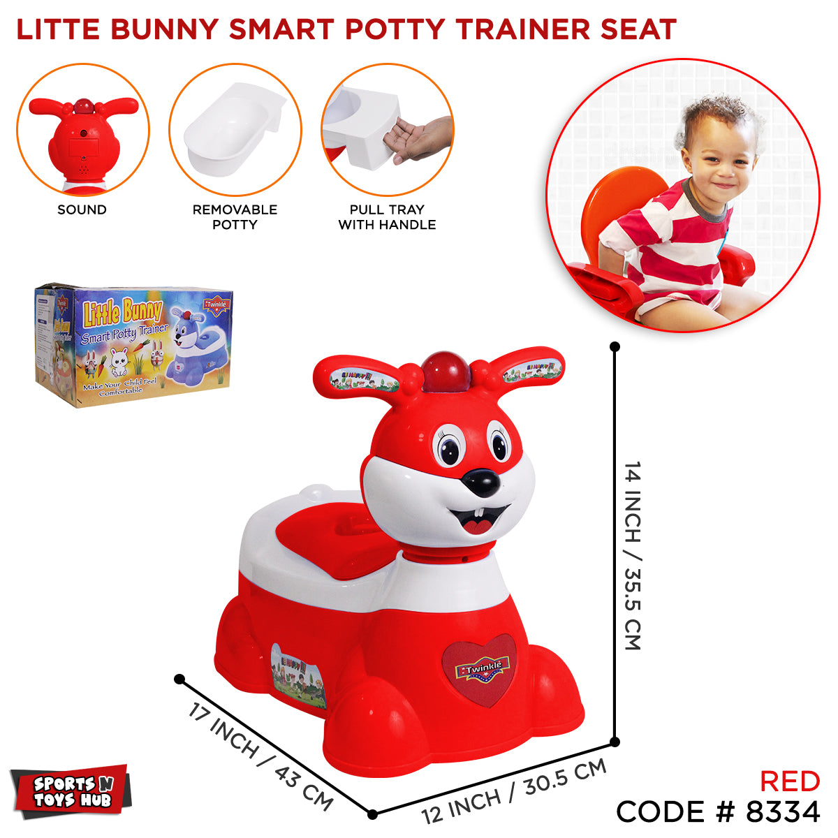 Twinkle Little Bunny Smart Potty Trainer Seat
