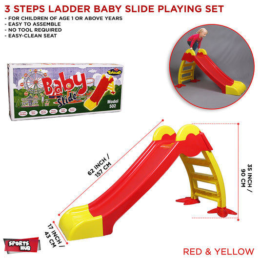 3 Steps Toddler Slide Easy Set Up Playset For Indoor & Outdoor