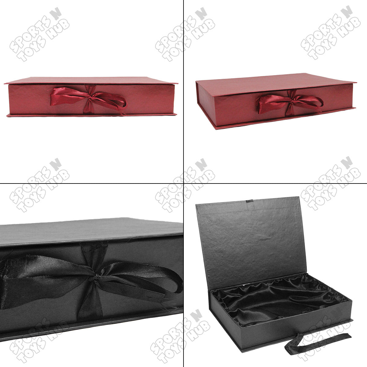 Satin Lining Suit Gift Box Ribbon Closure - 10 x 14 x 3 Inches
