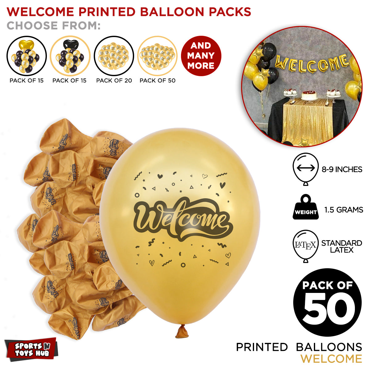 Welcome Printed Balloons Collection