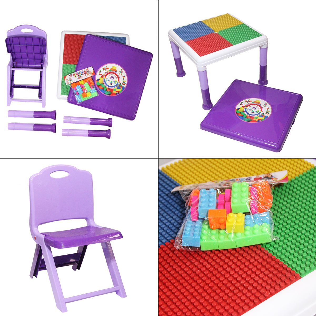 2 In 1 Lego Kids Table and Chair Set