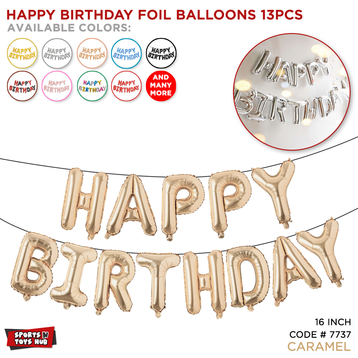 Happy Birthday Foil Banner Balloons