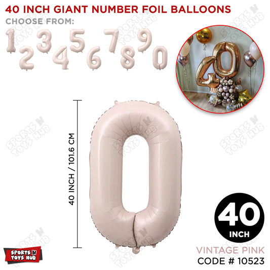 40 Inch Pink Number Foil Balloon Collection