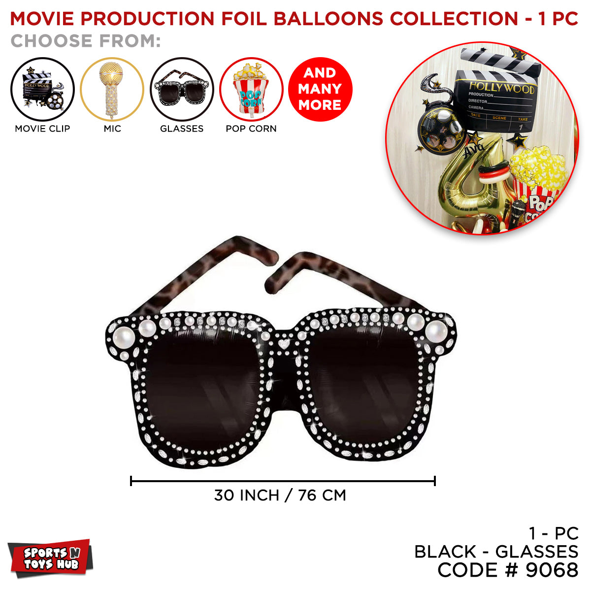 Glasses Foil Balloon Collection