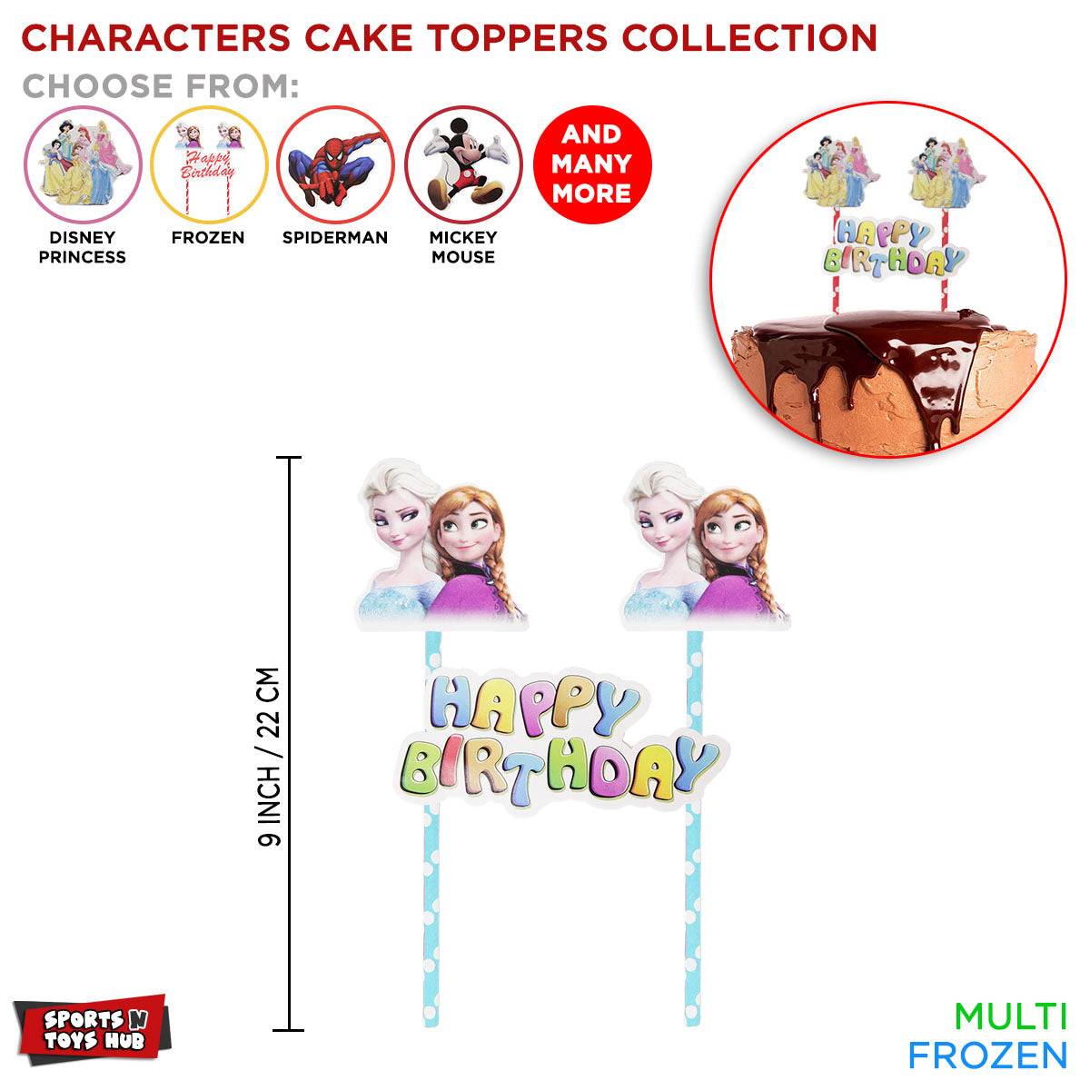 Cartoon Characters Fr0zen Cake Topper