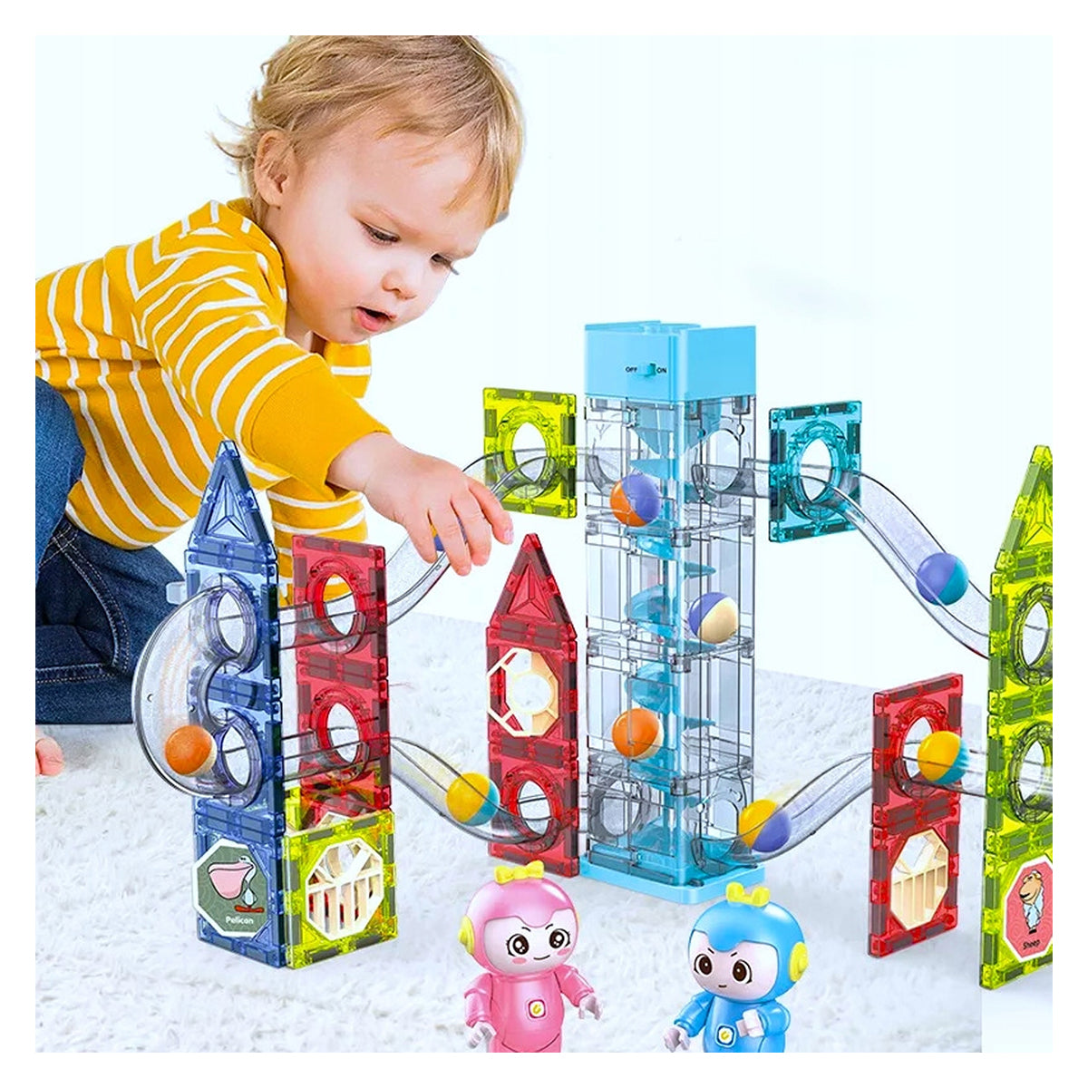 82 Pcs Magical Magnetic Block Electric With Light