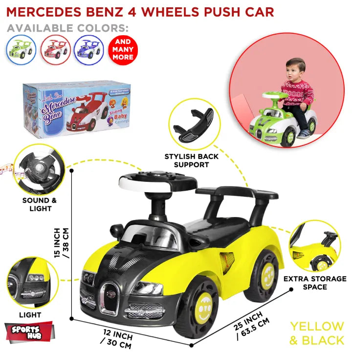 Mercedess Benzz Style Kids Ride On Push Car