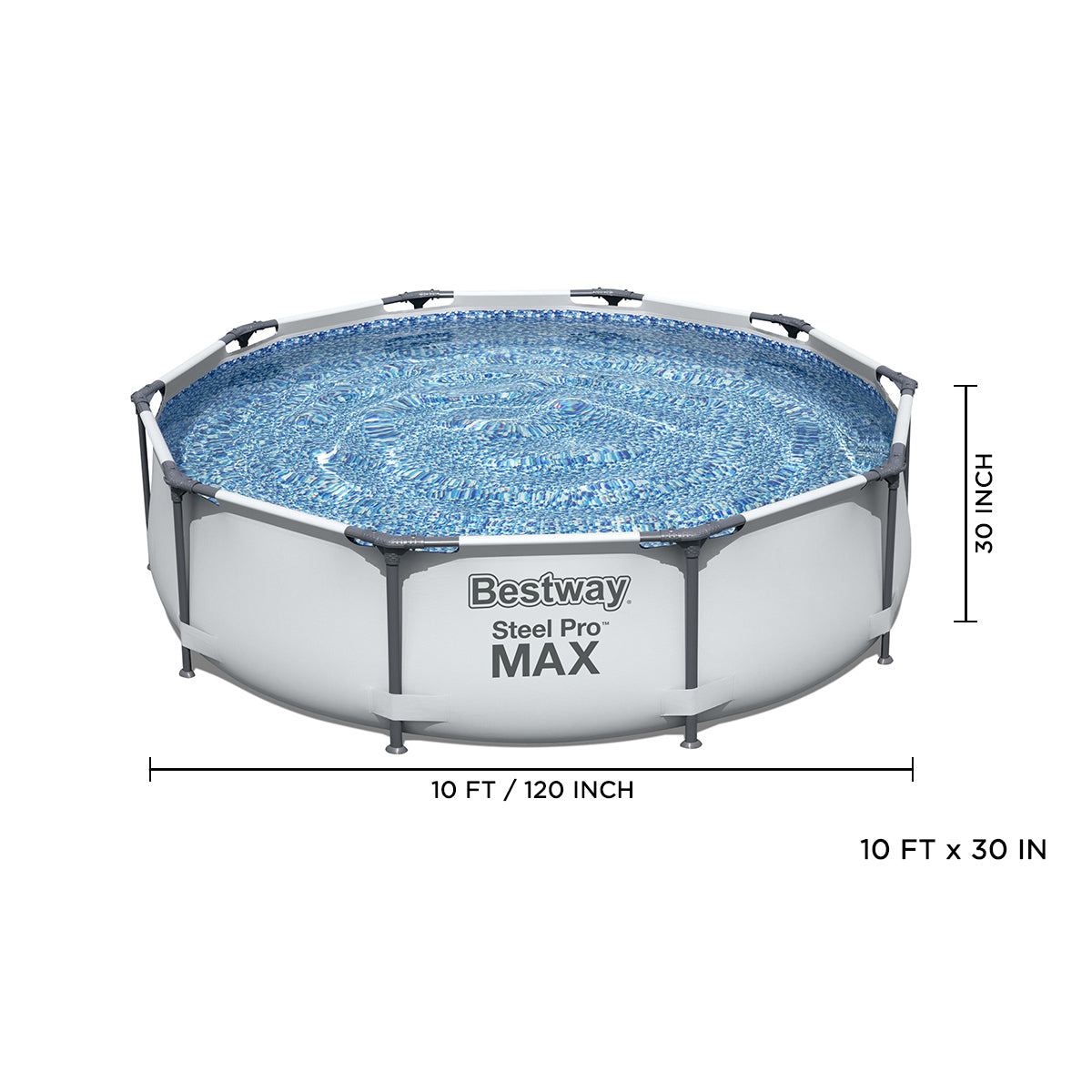 Bestway Power Steel 10 Feet Length Round Above Ground Pool - 56406