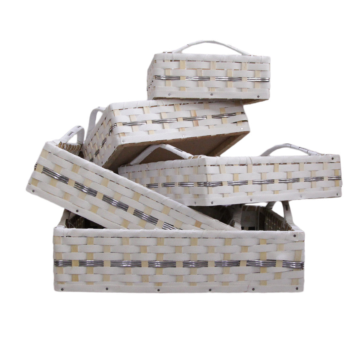 Silver Square Shape Basket Collection