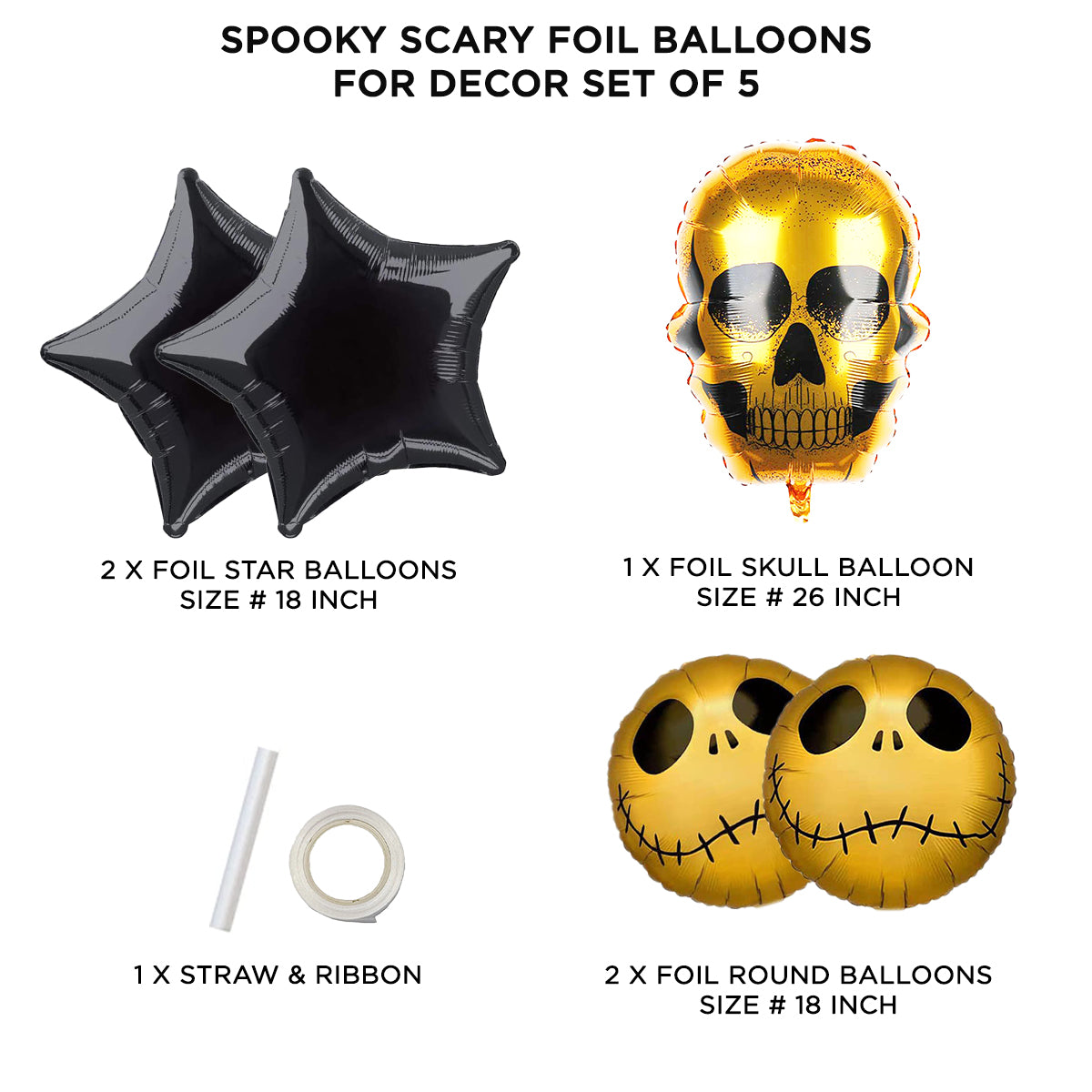 Skull Foil Balloon Set