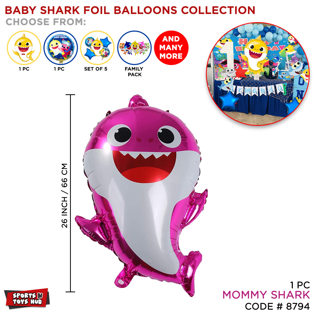 Baby Sh_a_rk Foil Balloon Collection