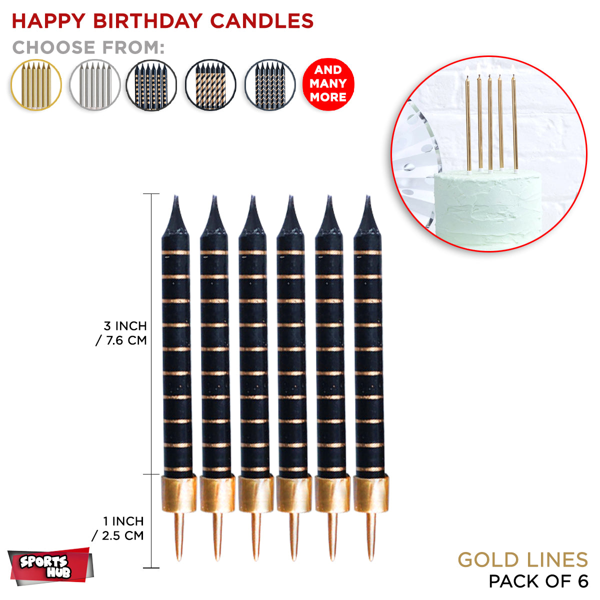 Flammable Printed Line Style Candles