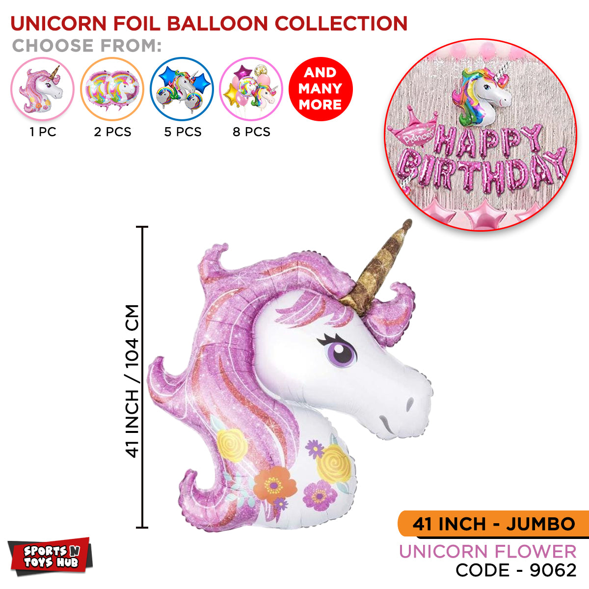 Jumbo U-n-i-c-o-r-n Foil Balloon